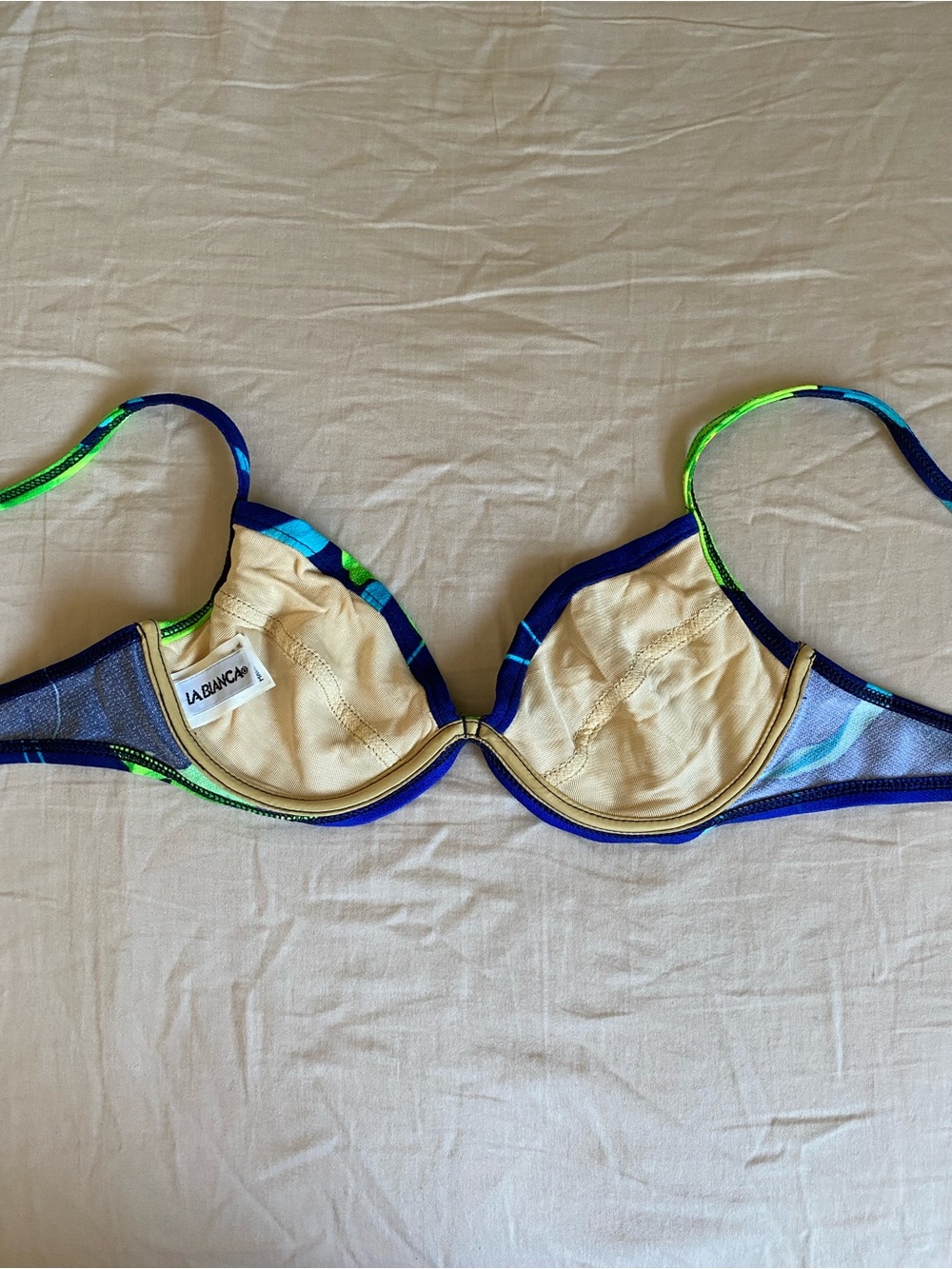 Vintage Made in the USA La Blanca Blue Floral Bikini Set - Picture 10 of 10
